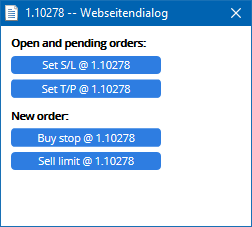 Pending orders window